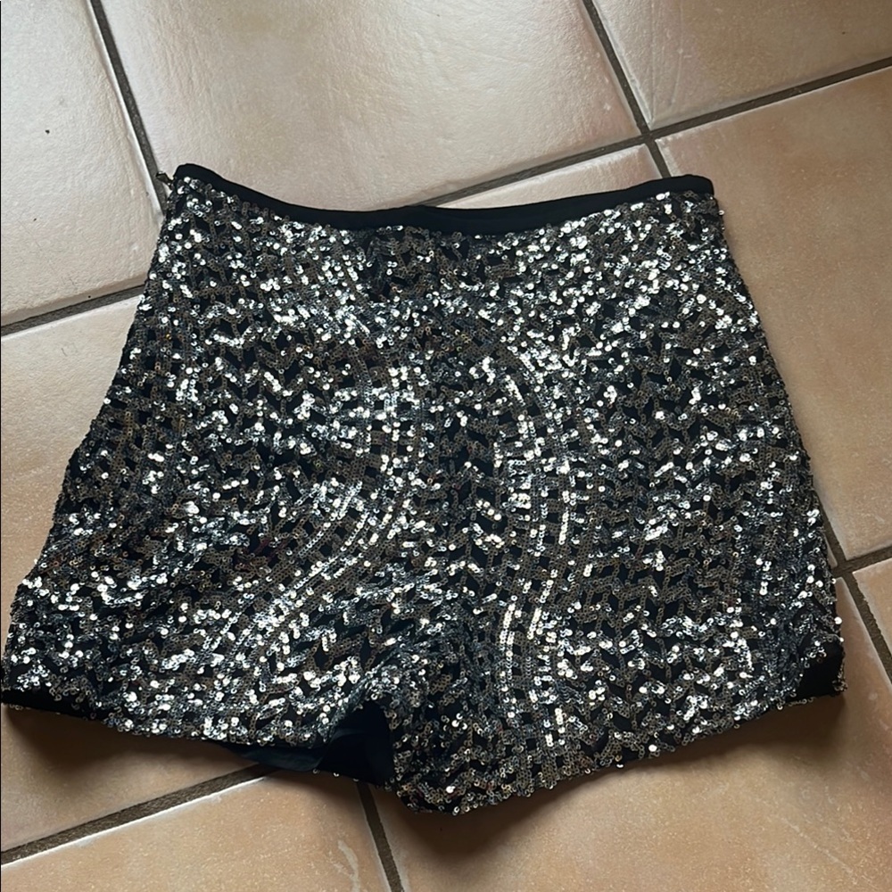 Zara sequin shorts